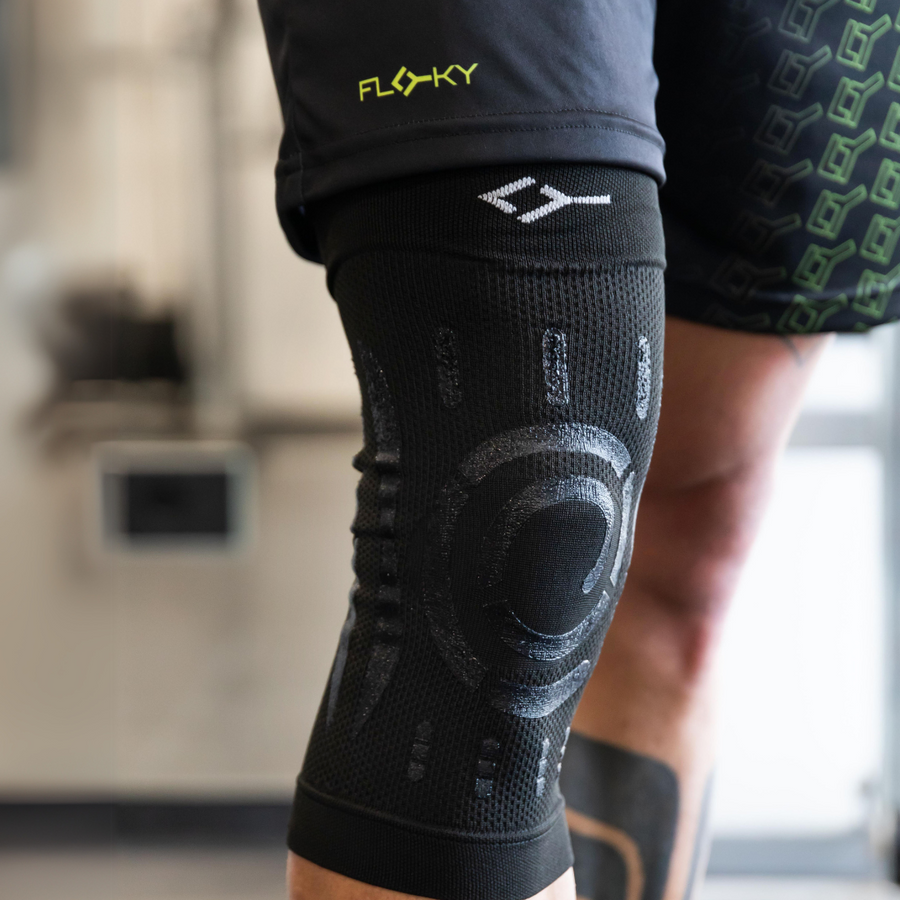 FLOKY - Kniebandage Knee Support - Sport-Kniebandage (M, Links Weiß